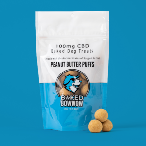 Baked BowWow - Peanut Butter Puffs 100MG - CBD Dog Treats